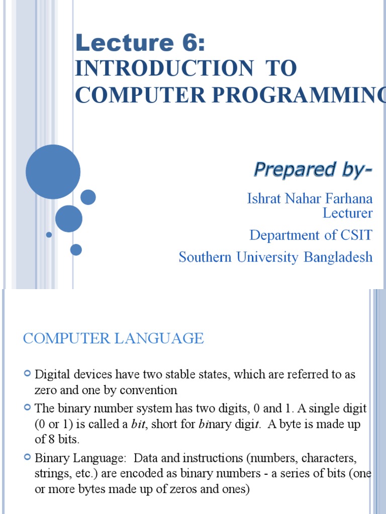 Lecture 6 | PDF | Algorithms | Object Oriented Programming
