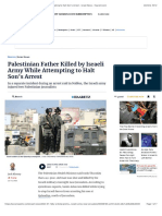 Palestinian Father Killed by Israeli Army While Attempting To Halt Son's Arrest - Israel News