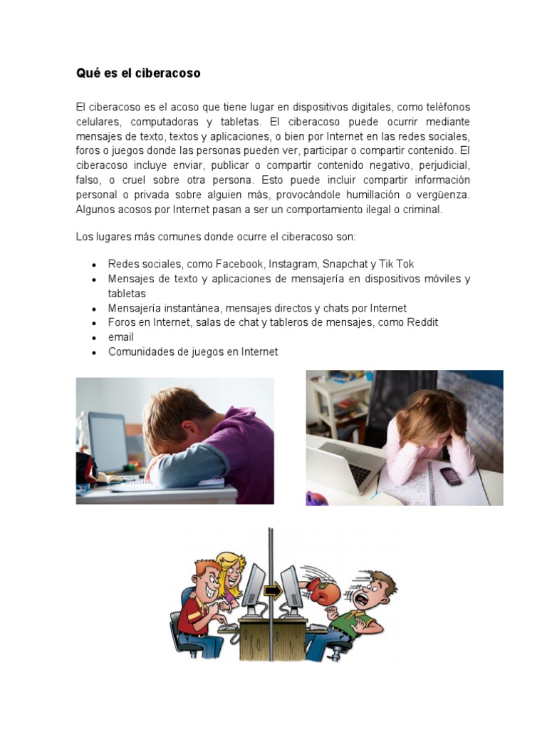 Qué Es El Ciberacoso | PDF