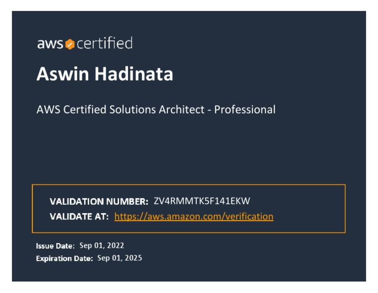 AWS Certified Solutions Architect - Professional Certificate | PDF