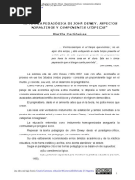 La Teoría Pedagógica de John Dewey. Aspectos Normativos y Componentes Utópicos