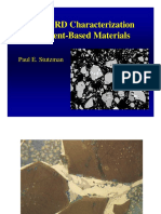 SEM - XRD Characterizationof Cement-Based Materials