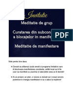 Invitatie La Meditatie