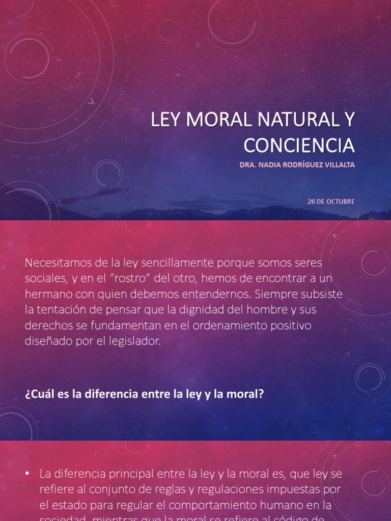 Ley Moral Natural y Conciencia | PDF | Moralidad | La Ley natural