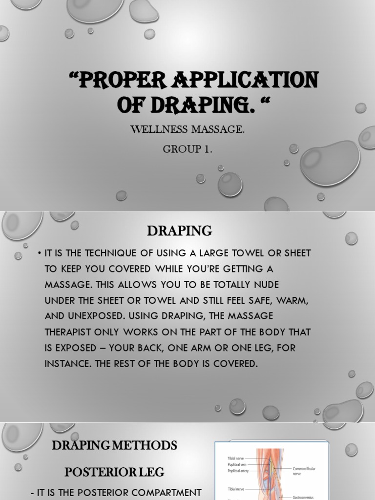 Proper Draping Techniques in Massage | PDF | Human Leg | Lower Limb Anatomy