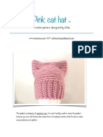 Crochet Pink Cat Hat No6