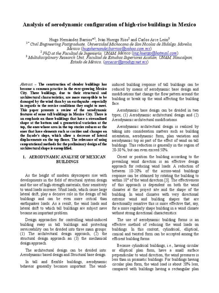 (2017) Analysis of Aerodynamic Configuration of High Rise Buildings ...