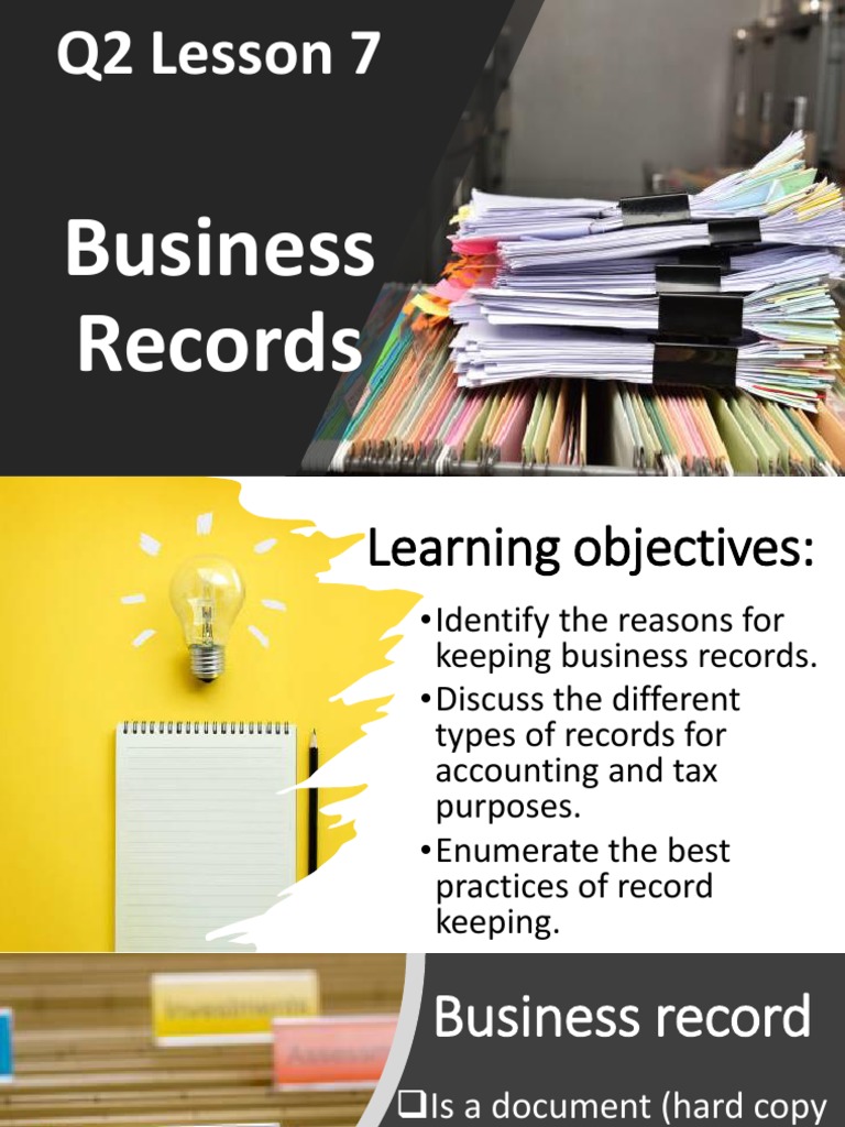 Importance of Business Record Keeping | PDF | Invoice | Expense