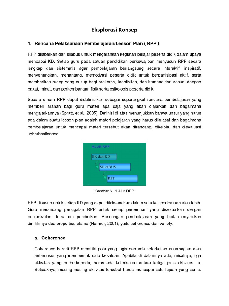 Eksplorasi Konsep: 1. Rencana Pelaksanaan Pembelajaran/Lesson Plan (RPP ...