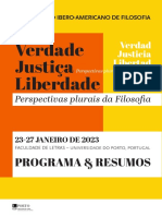 Programa VI Congresso Ibero-americano de Filosofia, Porto 2023