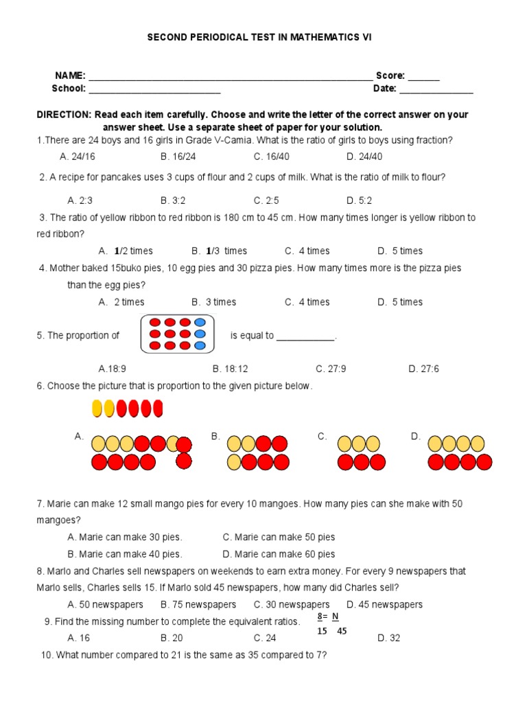 Grade 6 2nd Periodical Test With TOS & Answer Keys MATH PDF Exponentiation Multiplication