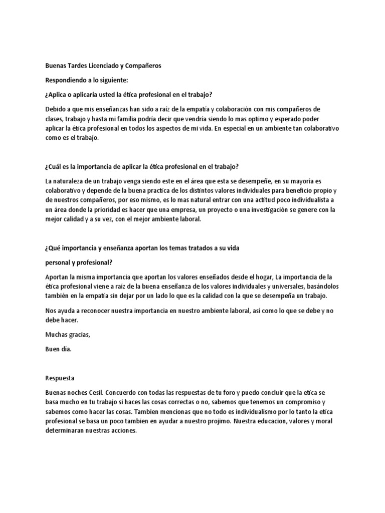 Foro Semana 3 | PDF | Crecimiento personal y profesional | Estilo de vida