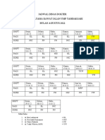 Jadwal Dinas Dokter Agustus 22