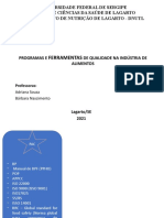 Programas e ferramentas qualidade alimentos