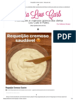 Requeijão Cremoso Caseiro - Guia Low Carb