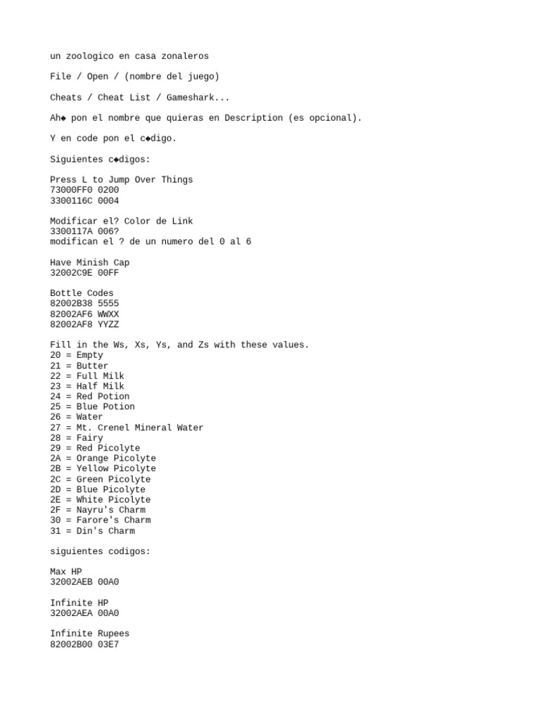 Cheats Minish Cap PDF