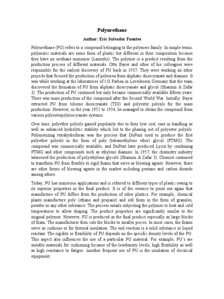 Polyurethane PDF Polyurethane Building Engineering