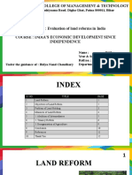 Evaluation of Land Reforms in India