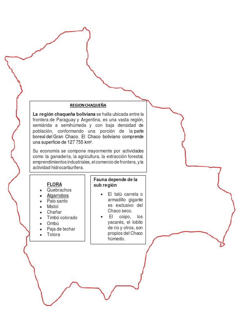 La región chaqueña boliviana una zona semiárida con actividades