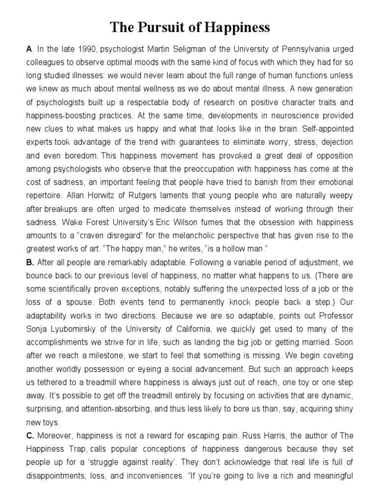 Happiness vs. Depression Insights | PDF | Major Depressive Disorder ...