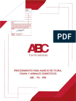 ABC-pa-004 Procedimiento para Manejo de Flora, Fauna Silvestre y Animales Domesticos - Rev. BV - Ac