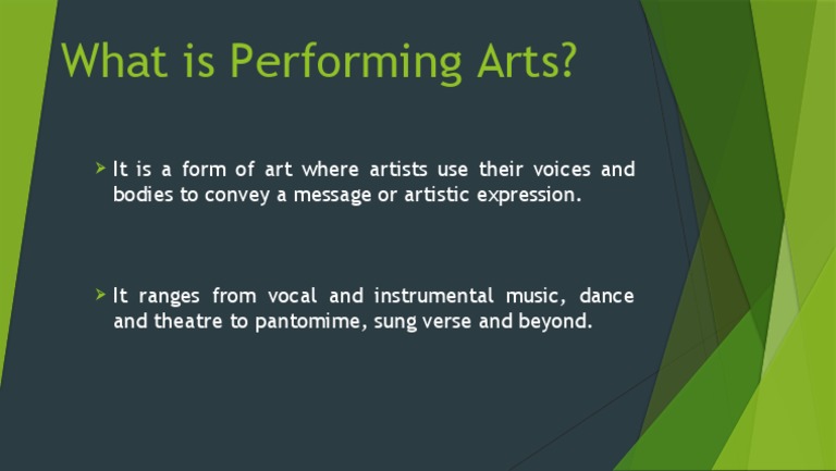 What Is Performing Arts | PDF | Art | Classics