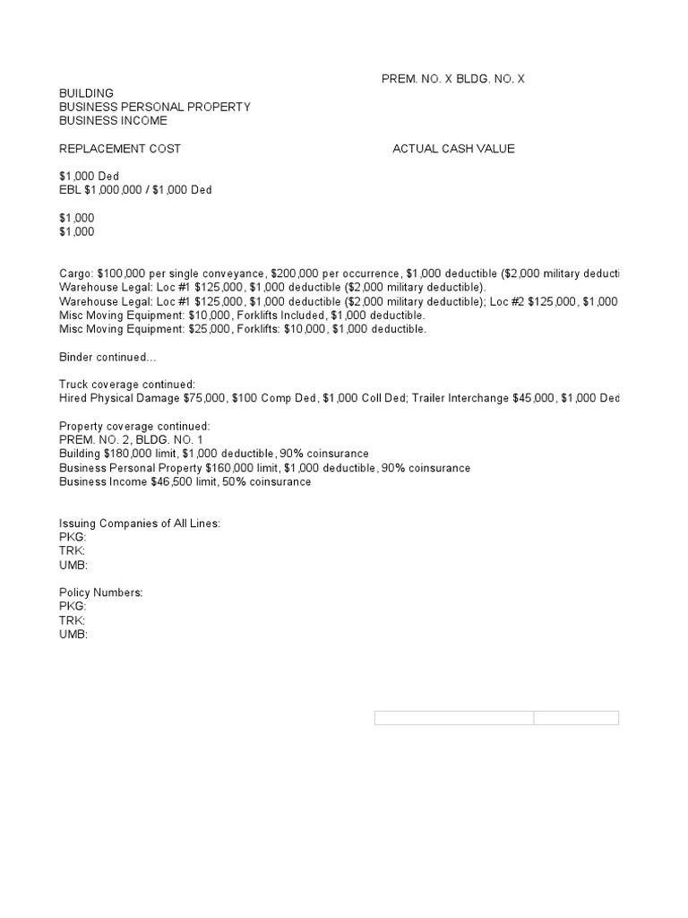 Home Insurance Policy Overview | PDF