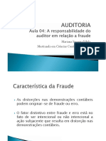 Aula 04 - A Responsabilidade Do Auditor em Relação À Fraude