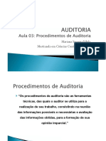 Aula 03 - Procedimentos de Auditoria