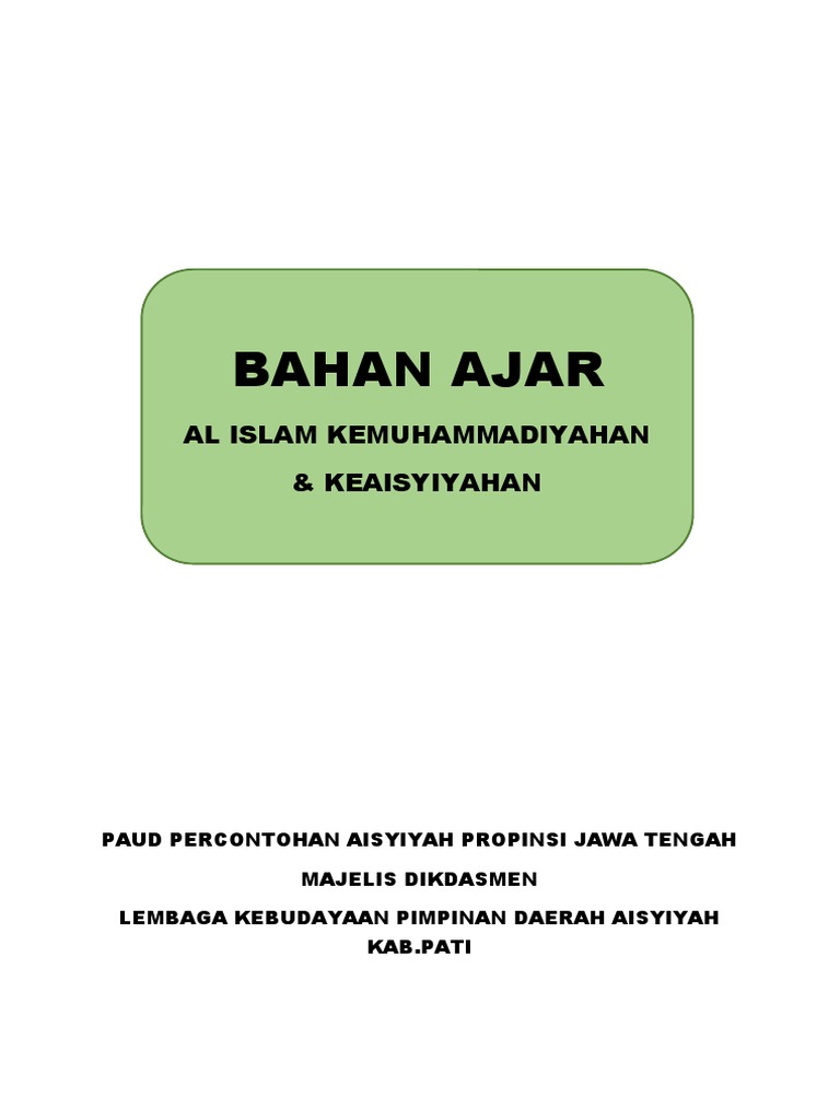 Materi Al Islam dan Kemuhammadiyahan TK Aisyiyah | PDF
