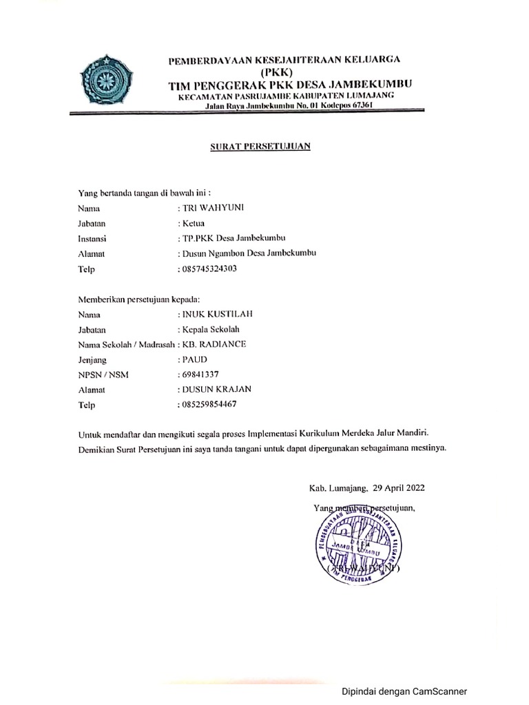Surat ijin yayasan | PDF