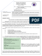 Process improvement procedures for quality control