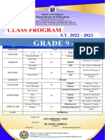 Grade 9 Class Schedule Meycauayan West Central School