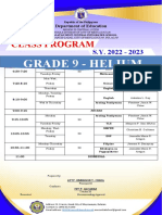 Class Program for Grade 9 Helium