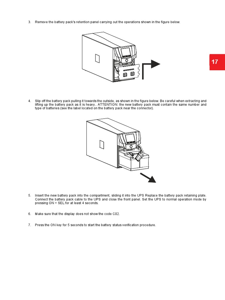 UPS Battery Installation Guide | PDF | Mains Electricity | Power Inverter