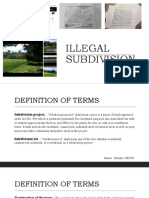 Illegal Subdivision Presentation Frank