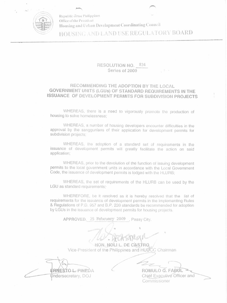 X Board Res No. 834 S 2009 PDF