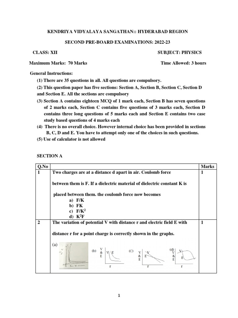 Ii Pre Board Class Xii Download Free PDF Rectifier Optical Fiber