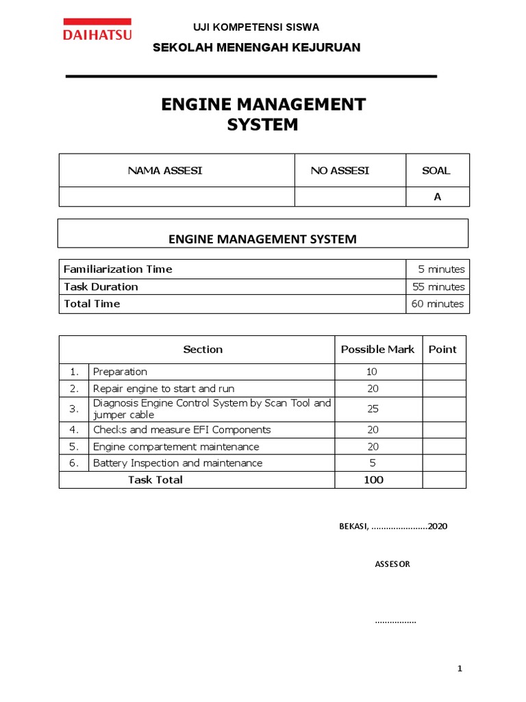 Engine Management System Assessment | PDF | Technology & Engineering