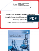Supply Chain & Logistics Analytics - Session 5 Analytics in Inventory Management MOQ, EOQ, Inventory Optimization