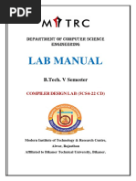 Compiler Design Lab Manual Final