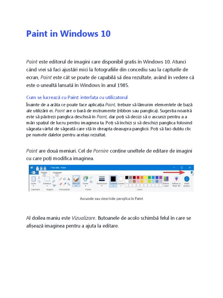 Paint in Windows 10 Part 1 | PDF
