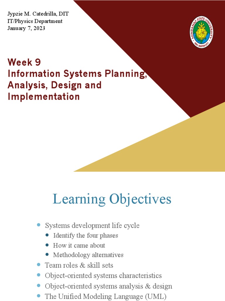 Week 9 Systems Analysis and Design | PDF | Software Development Process ...