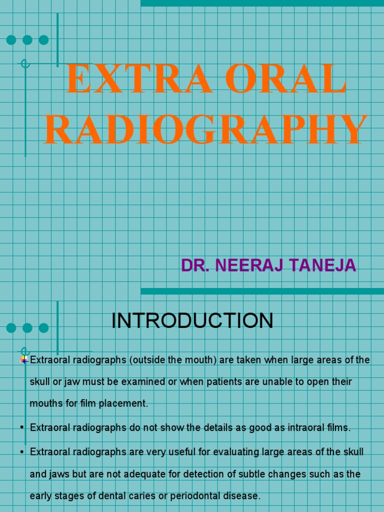 Radiographics Techniques For ExtraOral Radiography PDF Skull