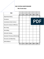 PECs Self Rating Questionnaire Profile Form 4