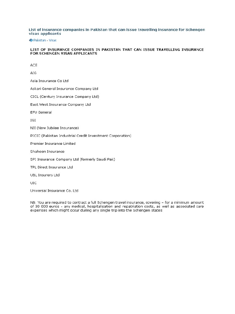 List of Insurance Companies | PDF
