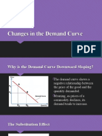 Changes in The Demand Curve