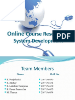 Online Course Reservation System Develo