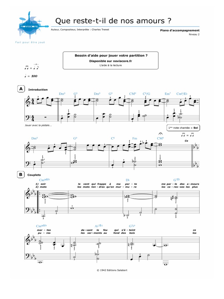 Que ResteTIl de Nos Amours ? PDF