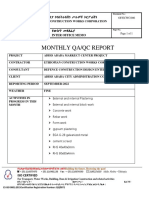 Monthly QA/QC Report Summary